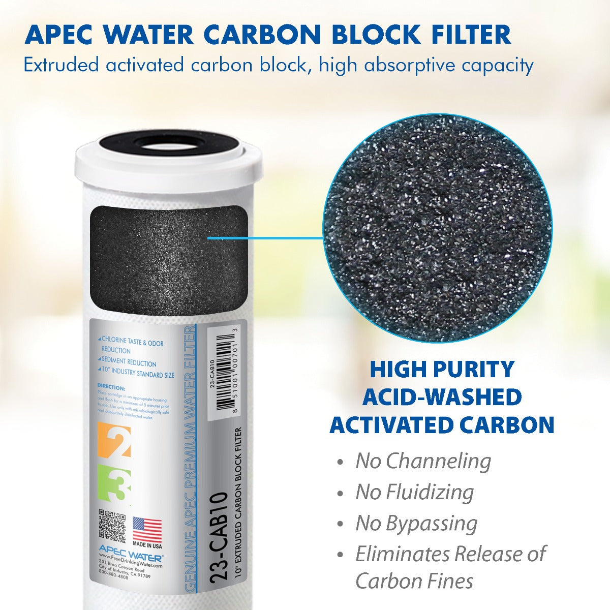APEC RO Replacement Filters Pre-filter Set for All Under Counter ULTIMATE Reverse Osmosis Systems (Stages 1 - 3)
