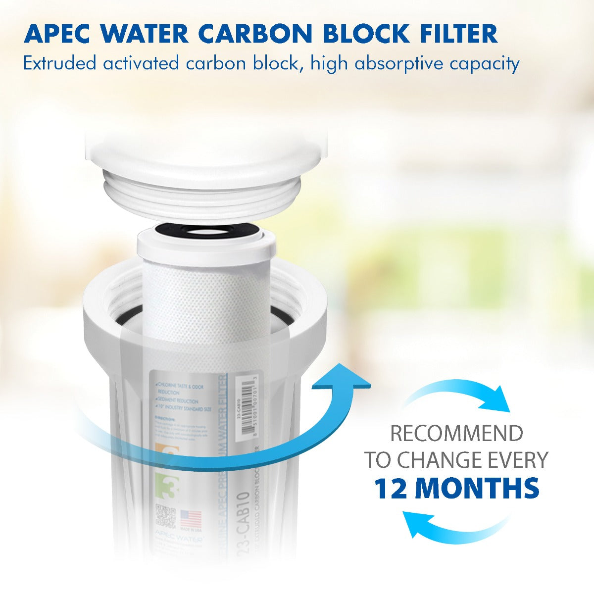 APEC RO Replacement Filters Bundle of 2 Super Capacity Filter Set for all Under Counter ULTIMATE Reverse Osmosis Systems