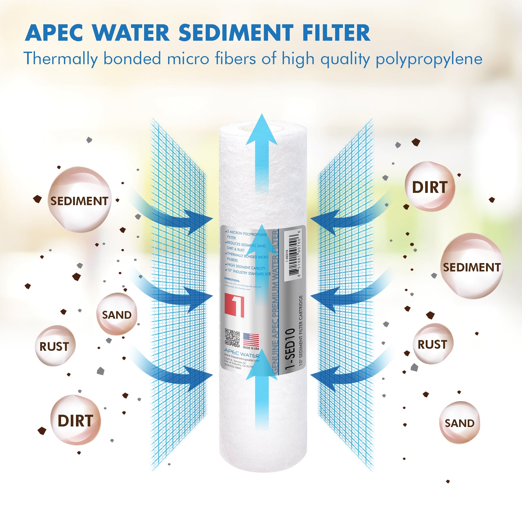 APEC RO Replacement Filters Bundle of 2 Super Capacity Filter Set for all Under Counter ULTIMATE Reverse Osmosis Systems