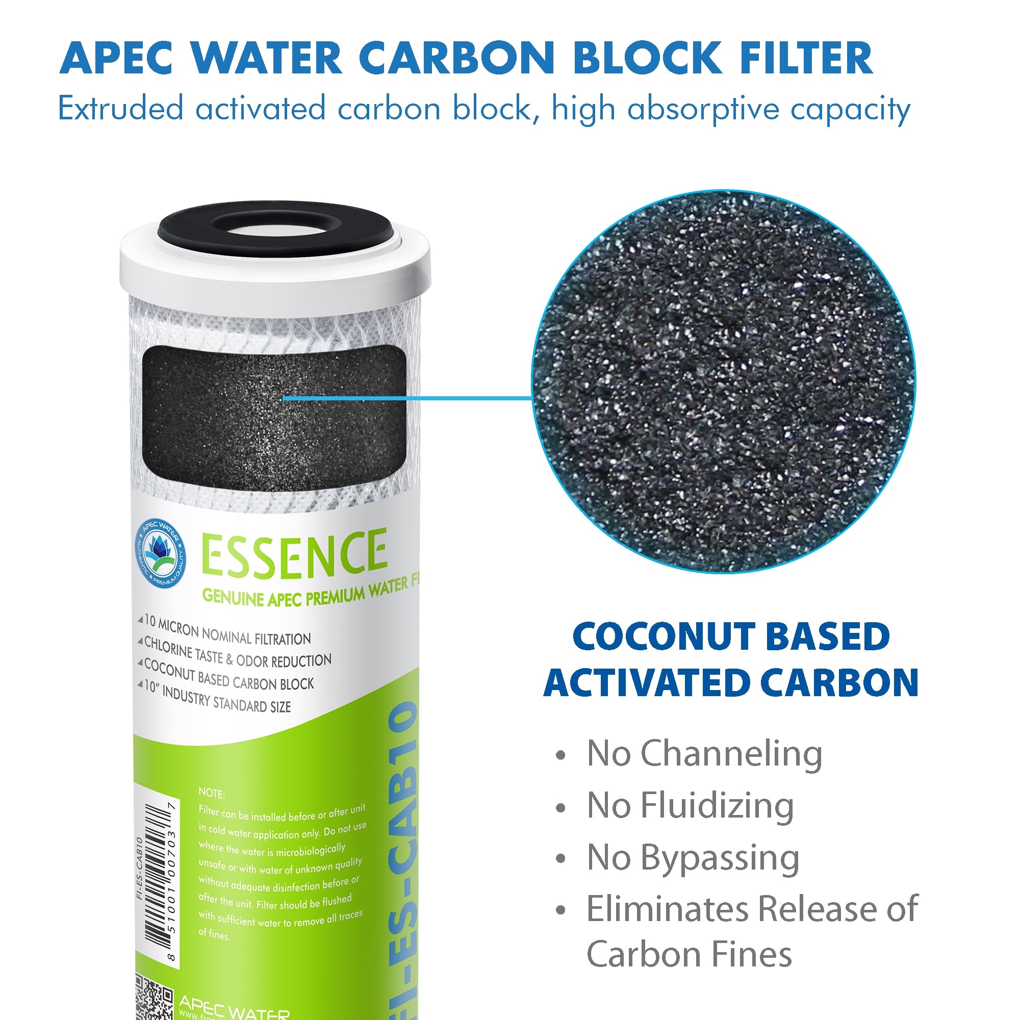 APEC RO Replacement Filters Pre-filter Set for ESSENCE 75 GPD PH Reverse Osmosis Systems (Stages 1-3 and 6)
