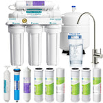 ROES-PH75X - Essence Alkaline Mineral 6-Stage 75 GPD Reverse Osmosis Water Filter System With Extra Pre-Filter Bundle, WQA Certified