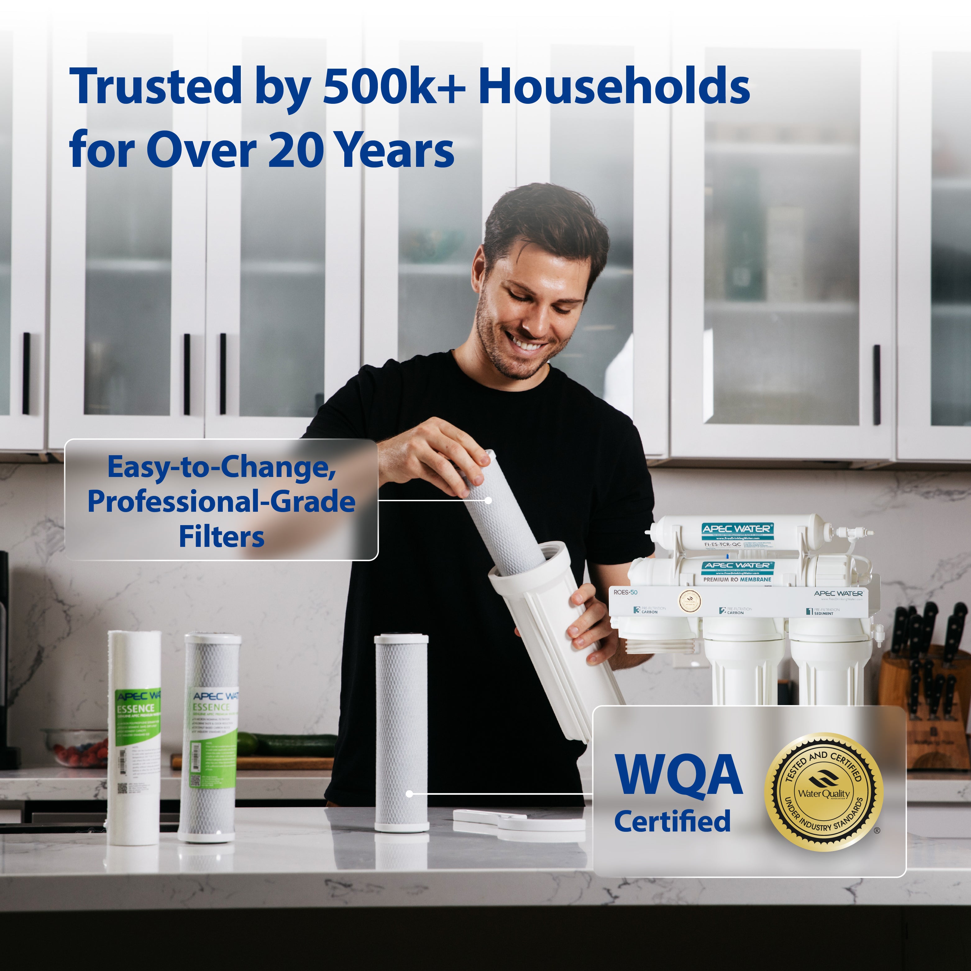 ROES-PHUV75 - Essence Alkaline Mineral pHPlus and UV Ultra-Violet Sterilizer 75 GPD 7-Stage Reverse Osmosis Water Systems for Drinking Water