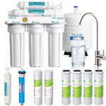 ROES-50X - Essence 5-stage 50 GPD Reverse Osmosis Water System with Extra Pre-Filter Bundle, WQA Certified