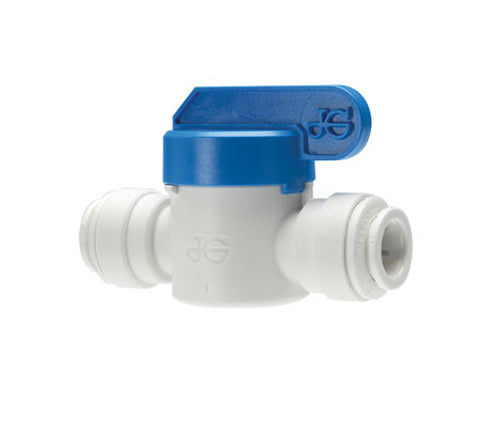 John Guest Polypropylene Ball Valve - 1/4" Tube OD x 1/4" Tube OD (PPSV040808W)