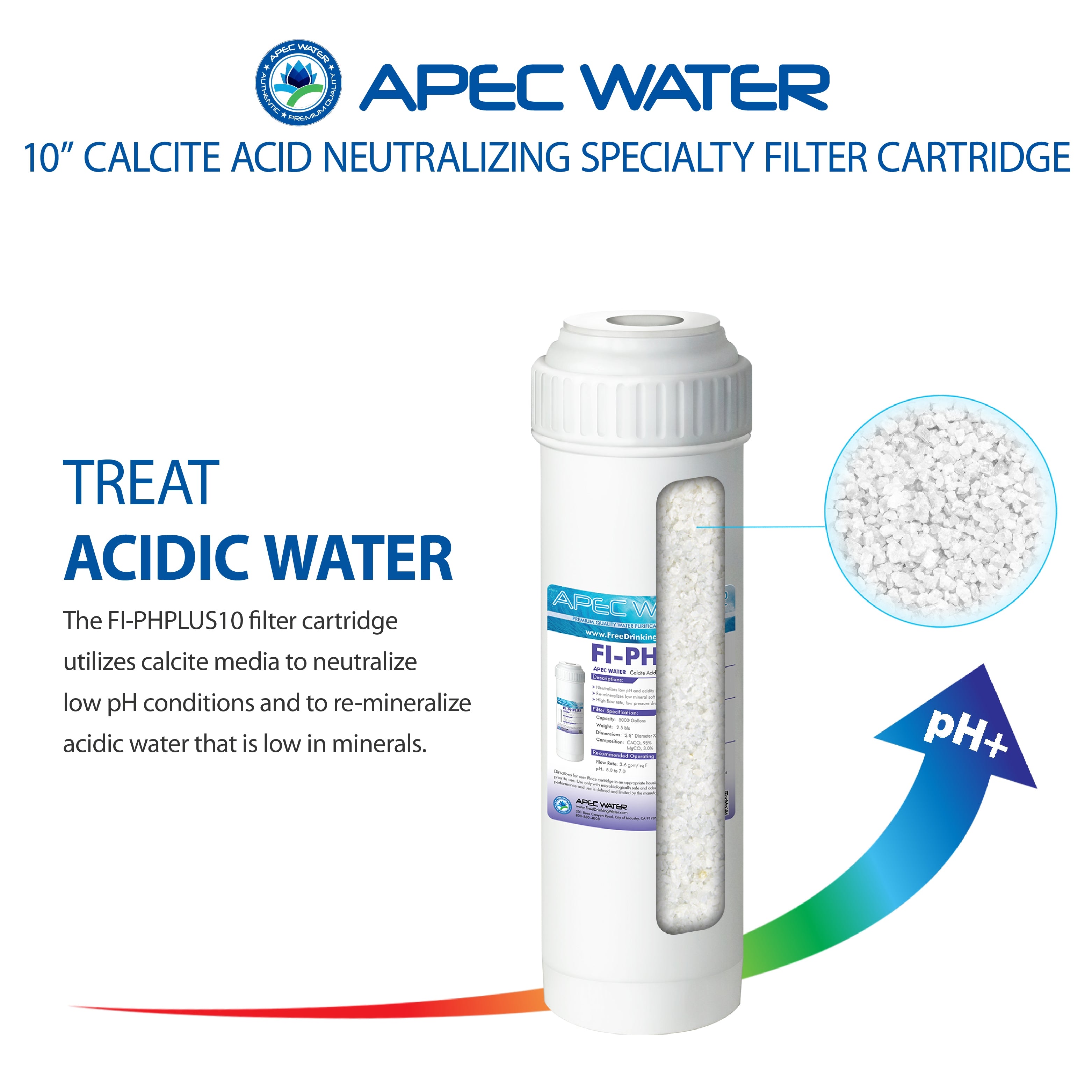 Calcite Acid Neutralizing Filter 10 Inch