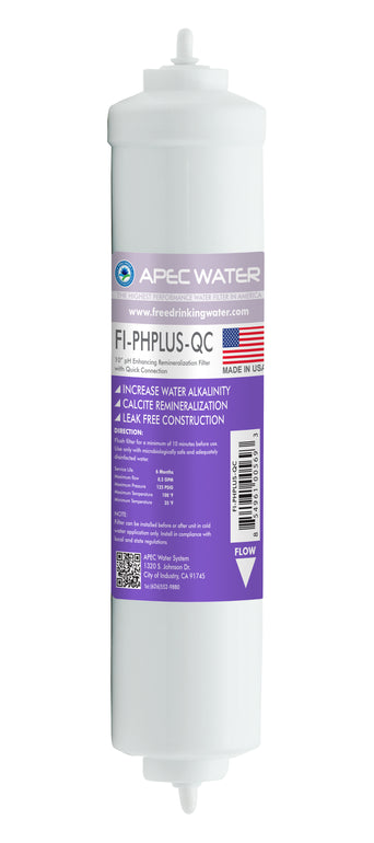 APEC 10 Inch High Purity pHPlus Calcium Carbonate Re-mineralization Inline Filters
