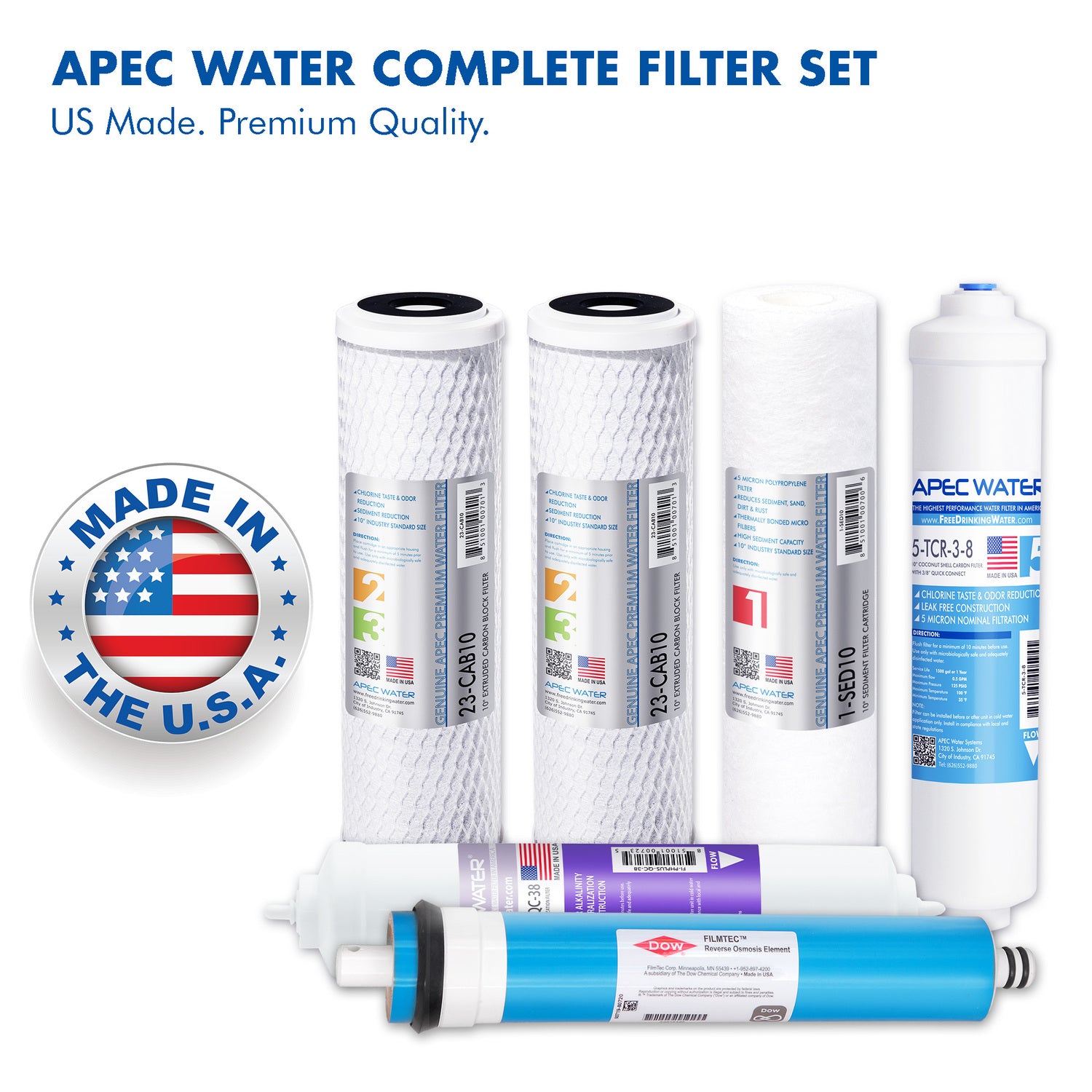 RO-Hi-PH – Ultimate 6-Stage 90 GPD High Output Fast Flow Reverse Osmosis Water Systems for Drinking Water, WQA Certified