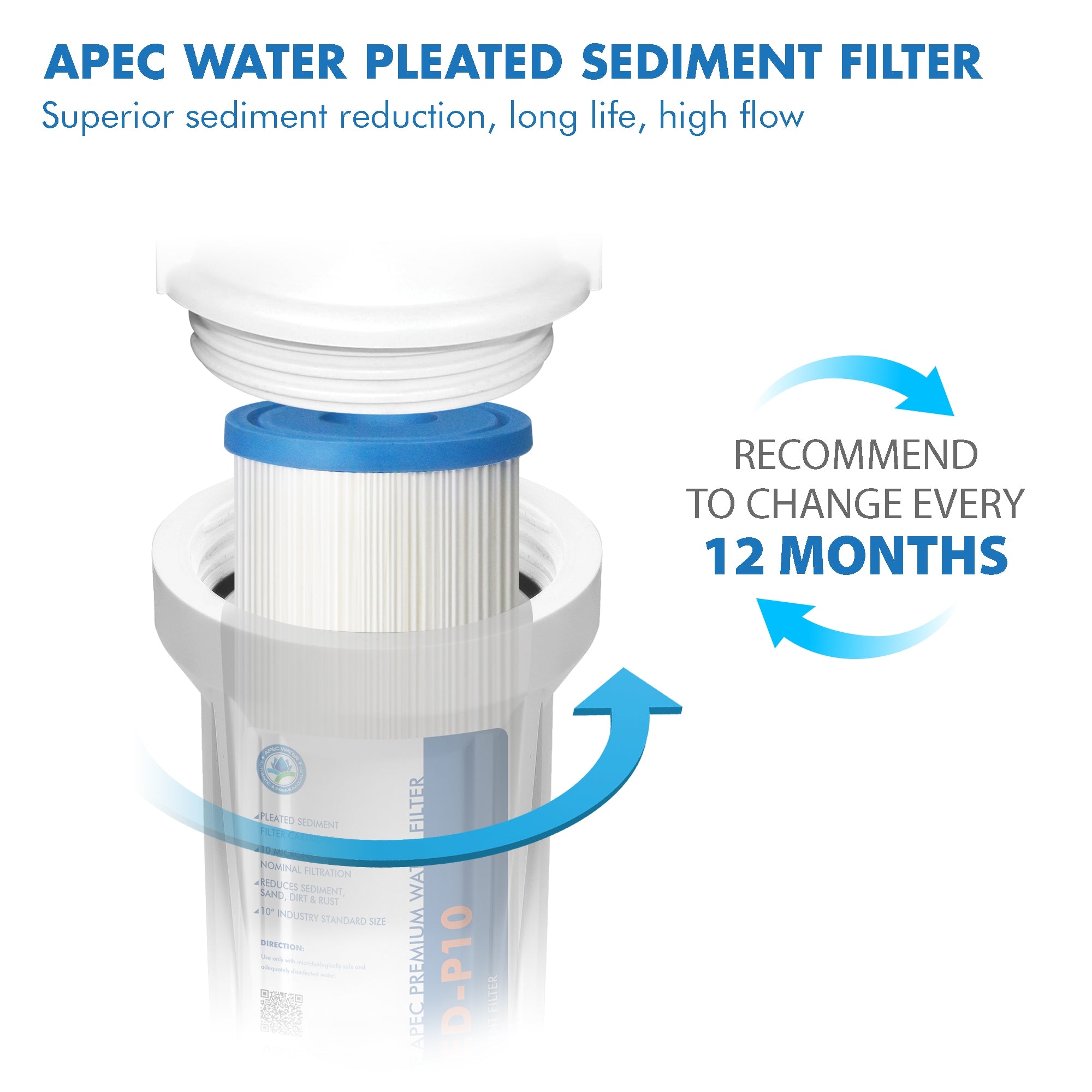 APEC GAC Pre-filter Set for All Under Counter Reverse Osmosis Systems (Stages 1 - 3)