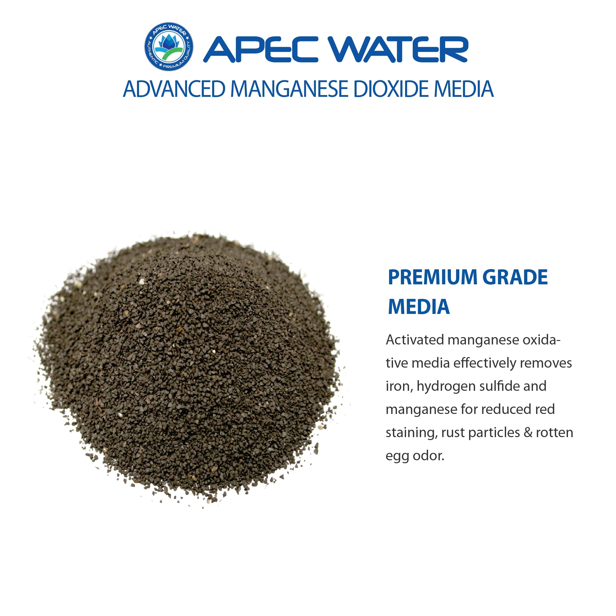 High Performance Replacement Media to reduce iron, hydrogen sulfide, and manganese through oxidation 1.0 C.F.
