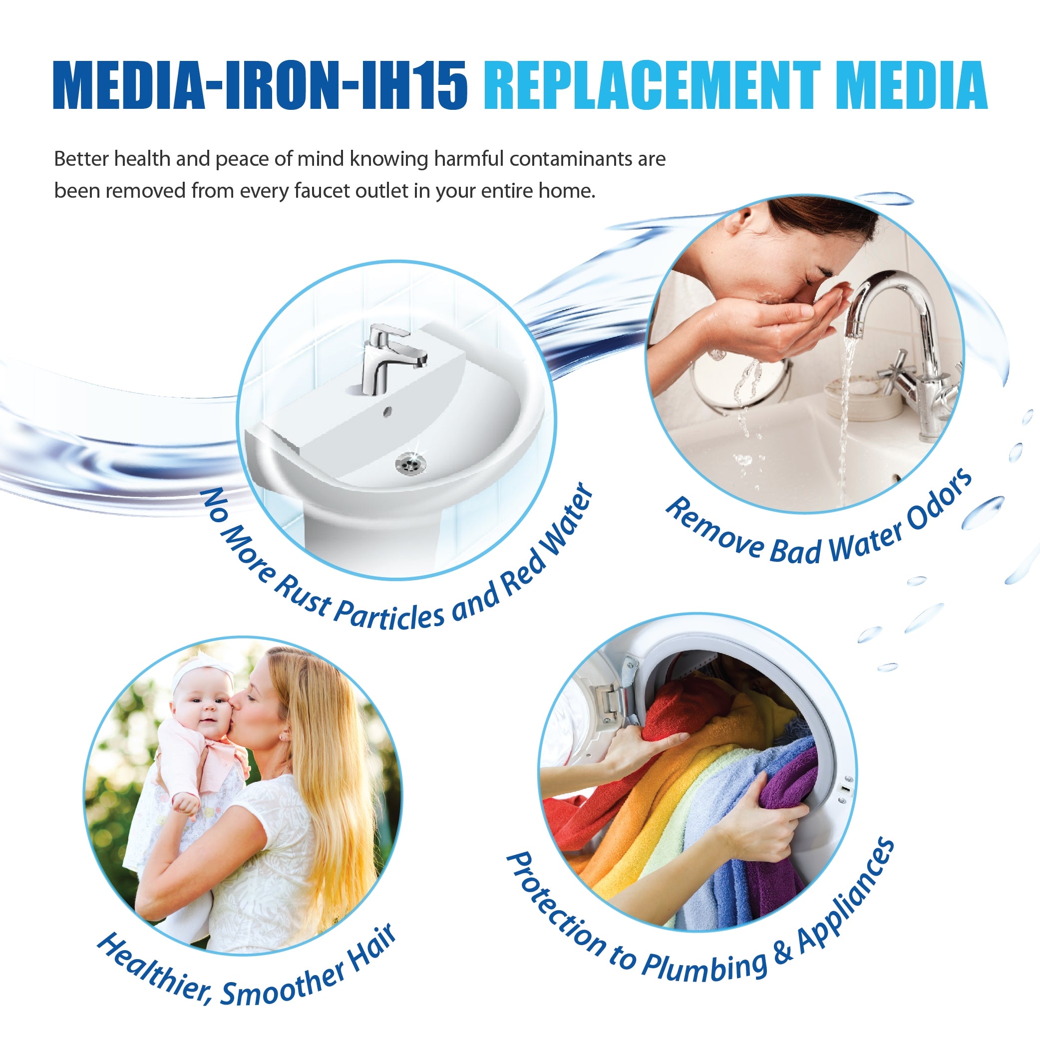 IRON-HYDRO-15 Replacement Media for Iron, Hydrogen Sulfide & Manganese reduction 1.5 C.F.