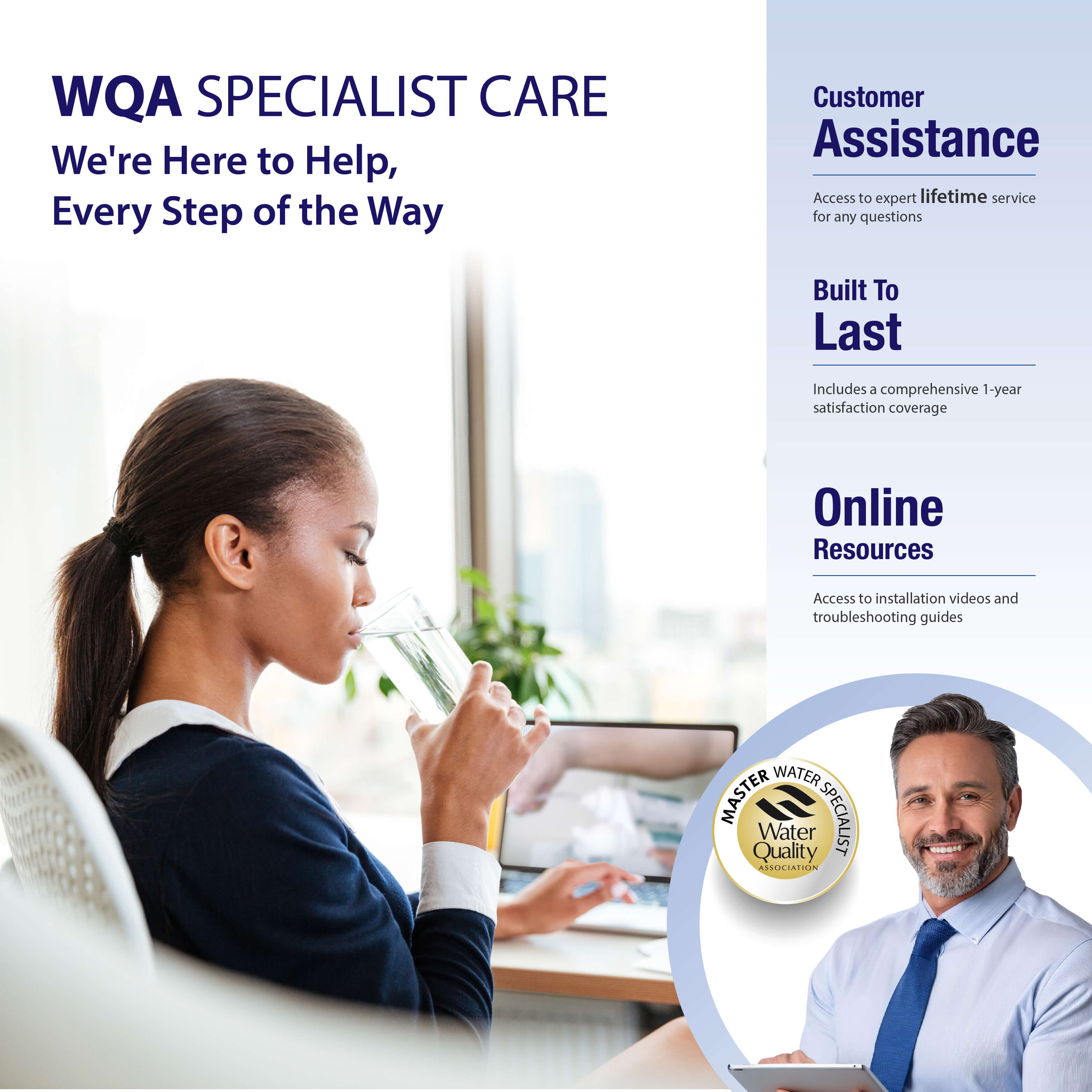 ROTL-A1000 - Tankless RO System, NSF 372 & 58 Certified 3 Stage Water Filter, 1000 GPD Reverse Osmosis System