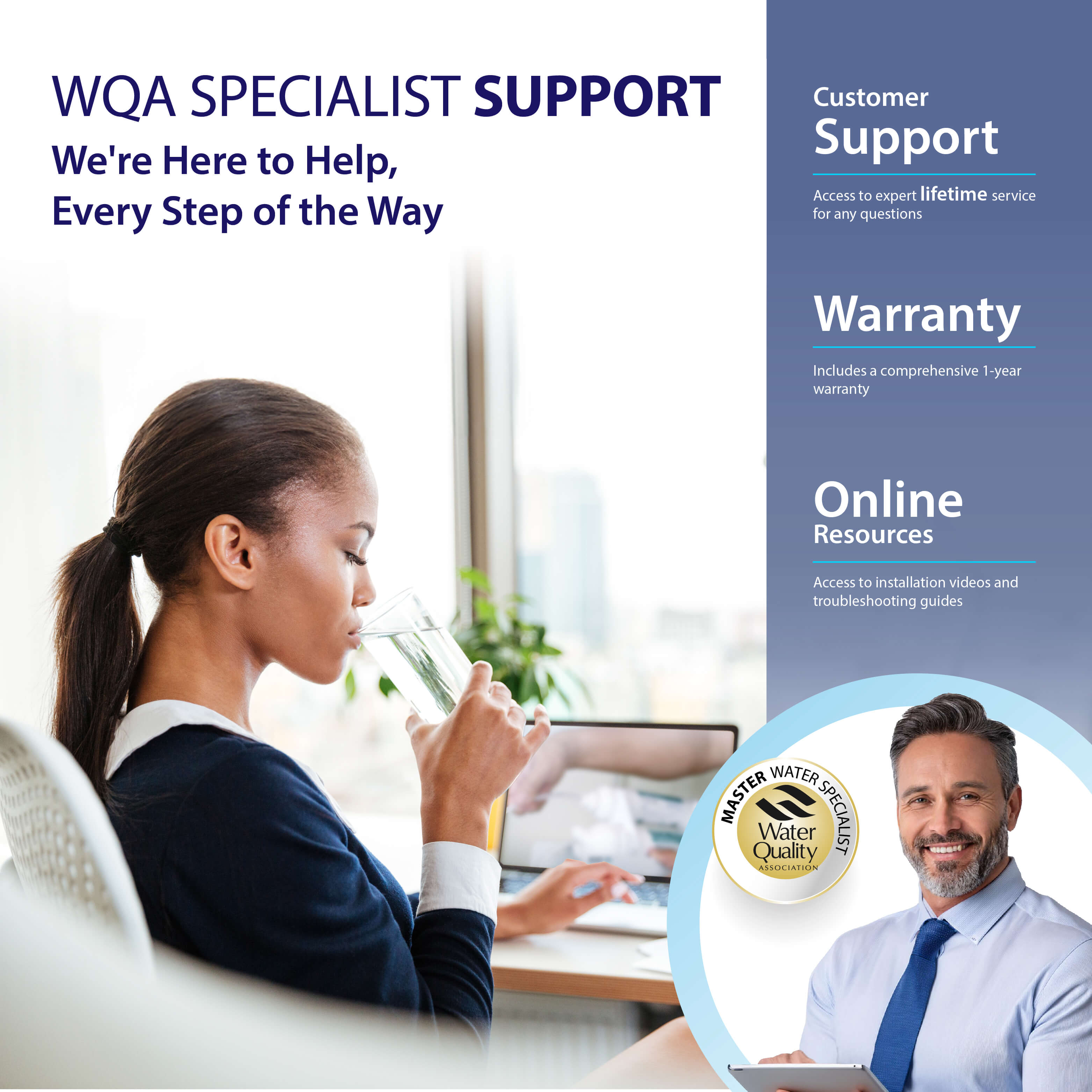 RO-90 – Ultimate 5-Stage 90 GPD High Output Reverse Osmosis Water Systems for Drinking Water, WQA Certified