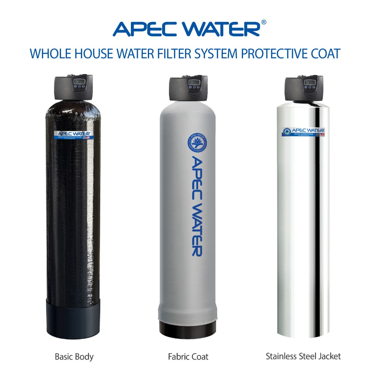 APEC WH-SOLUTION-MAX15-FG Salt Free Water Conditioner and Whole House Water Purification Systems for Home with 3-6 bathrooms