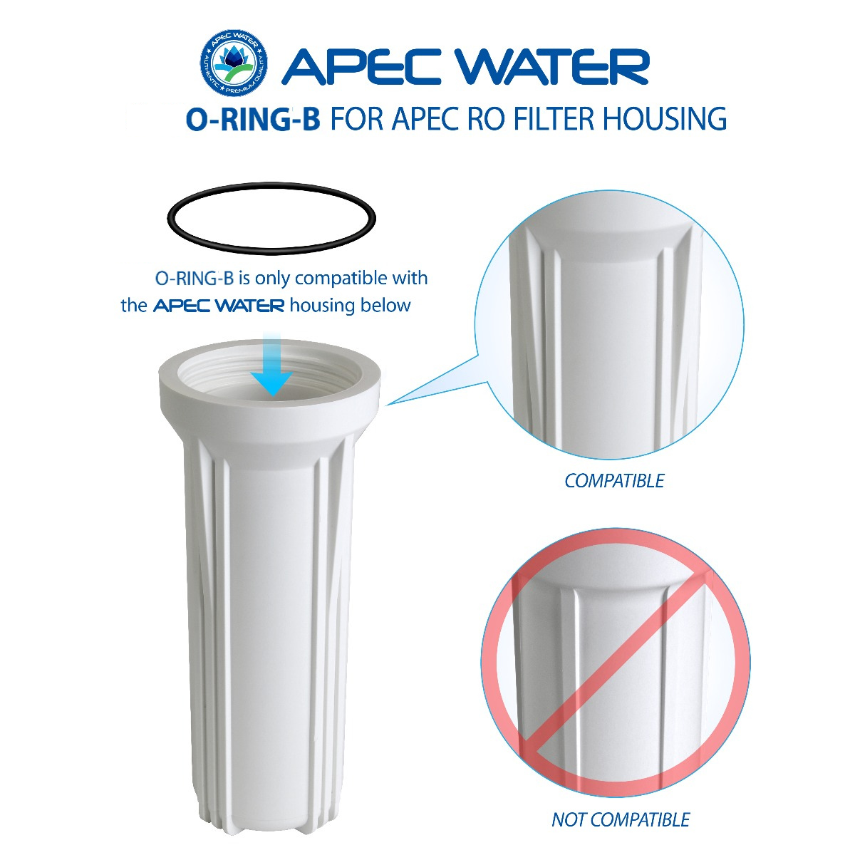 O-Ring for 10'' APEC ULTIMATE RO Filter Housing (filter housing sold separately)